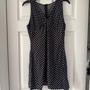 Polka dot A-line mini dress